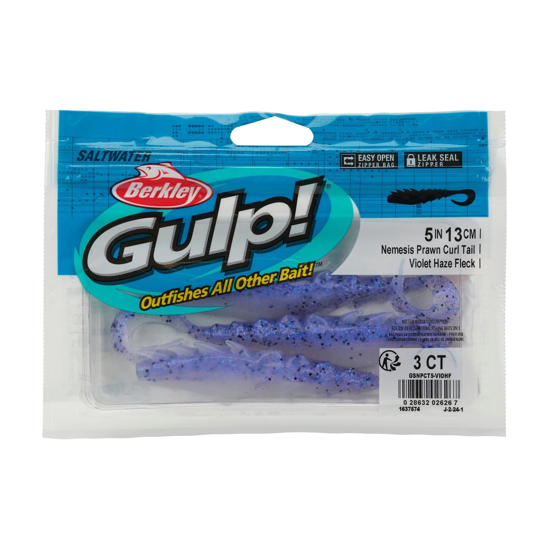 Gulp!® Saltwater Nemesis Prawn Curl Tail - Image 25