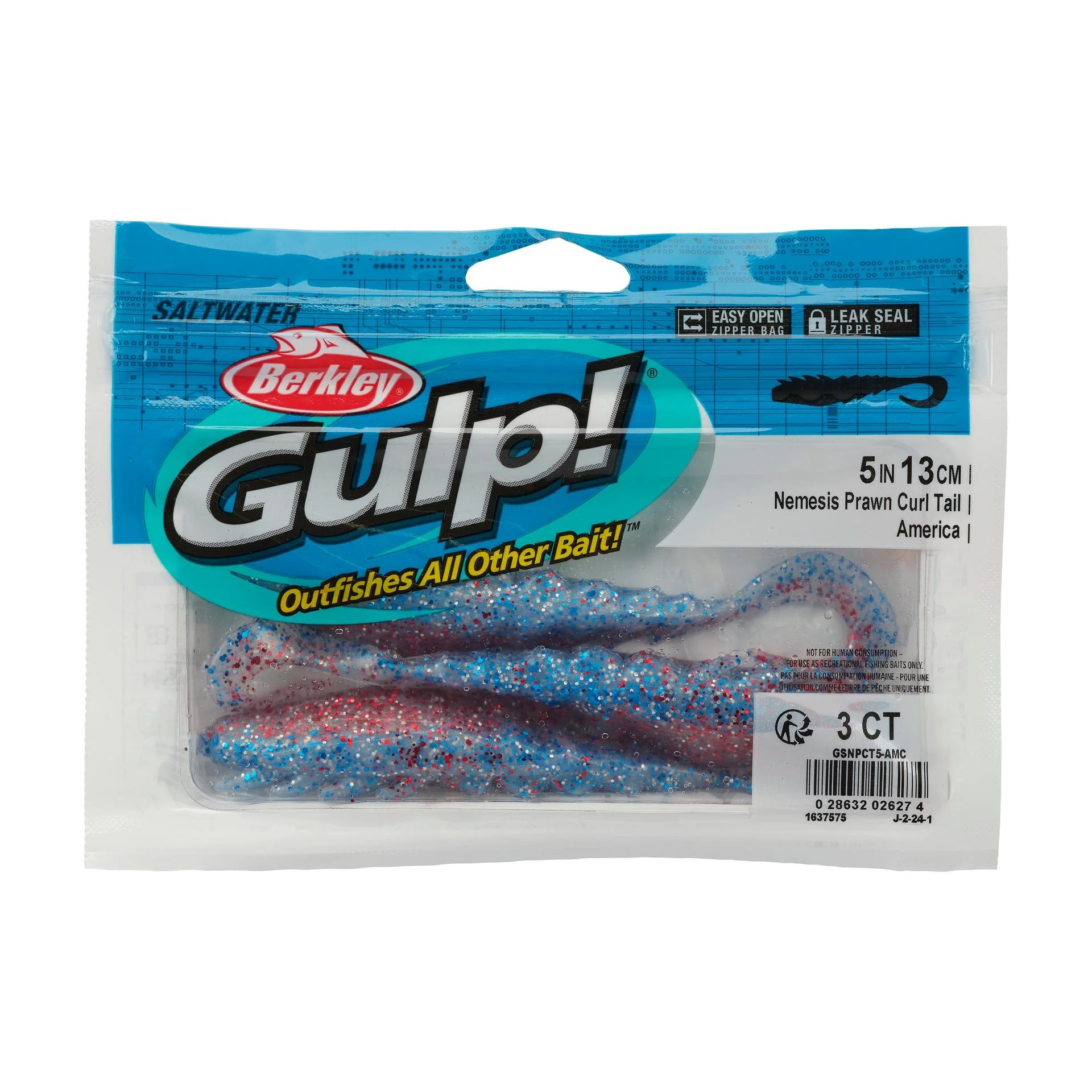 Gulp!® Saltwater Nemesis Prawn Curl Tail - Image 27