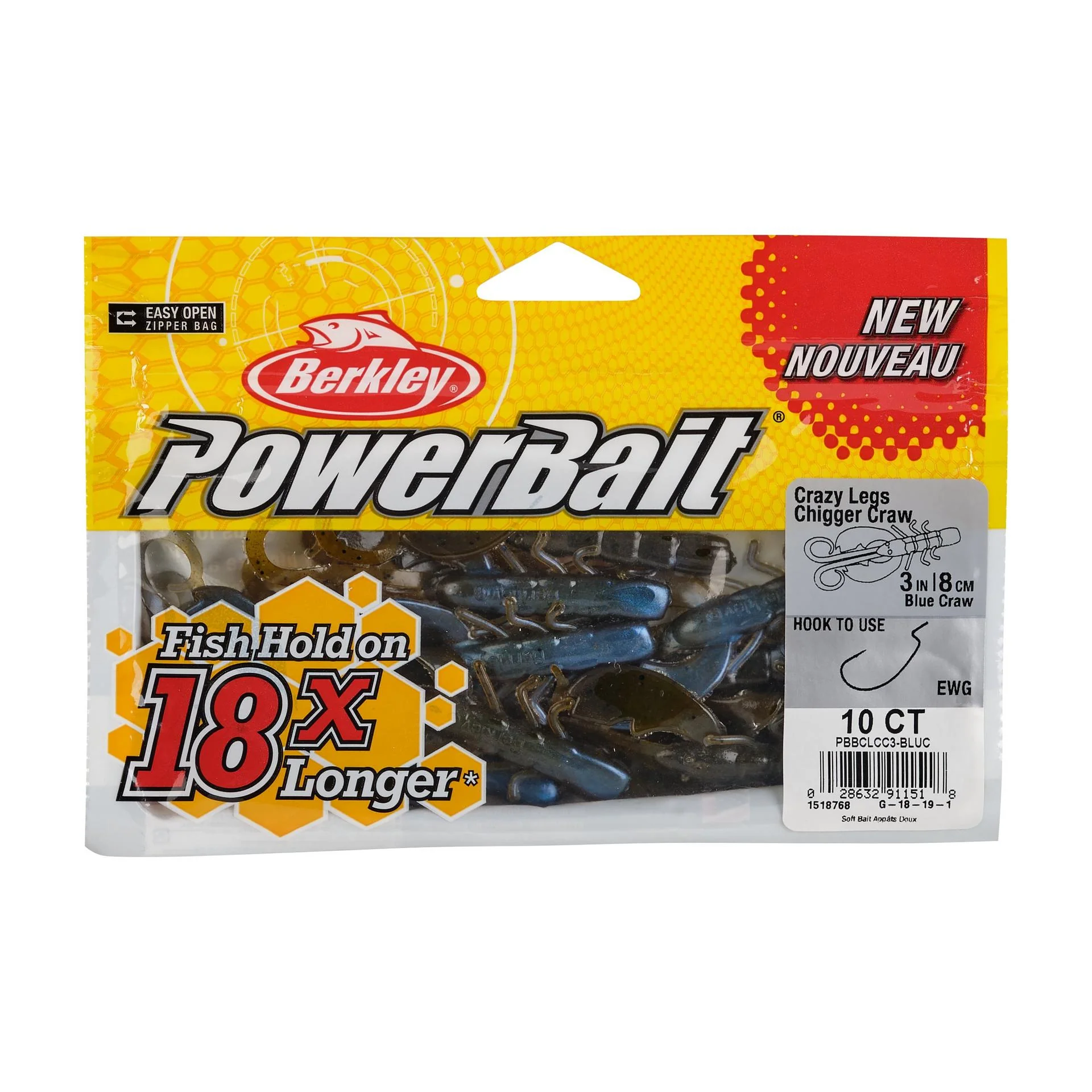 PowerBait® Crazy Legs Chigger Craw - Image 32